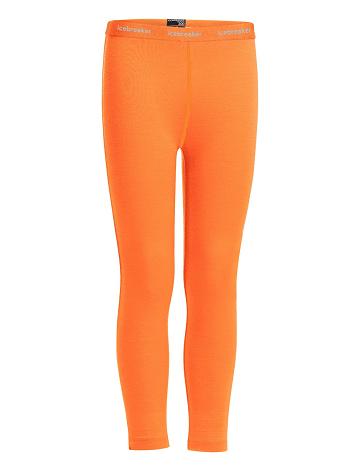 Legginsy Icebreaker Merino 200 Oasis Thermal Dziecięce Pomarańczowe | PL 1015GSOL